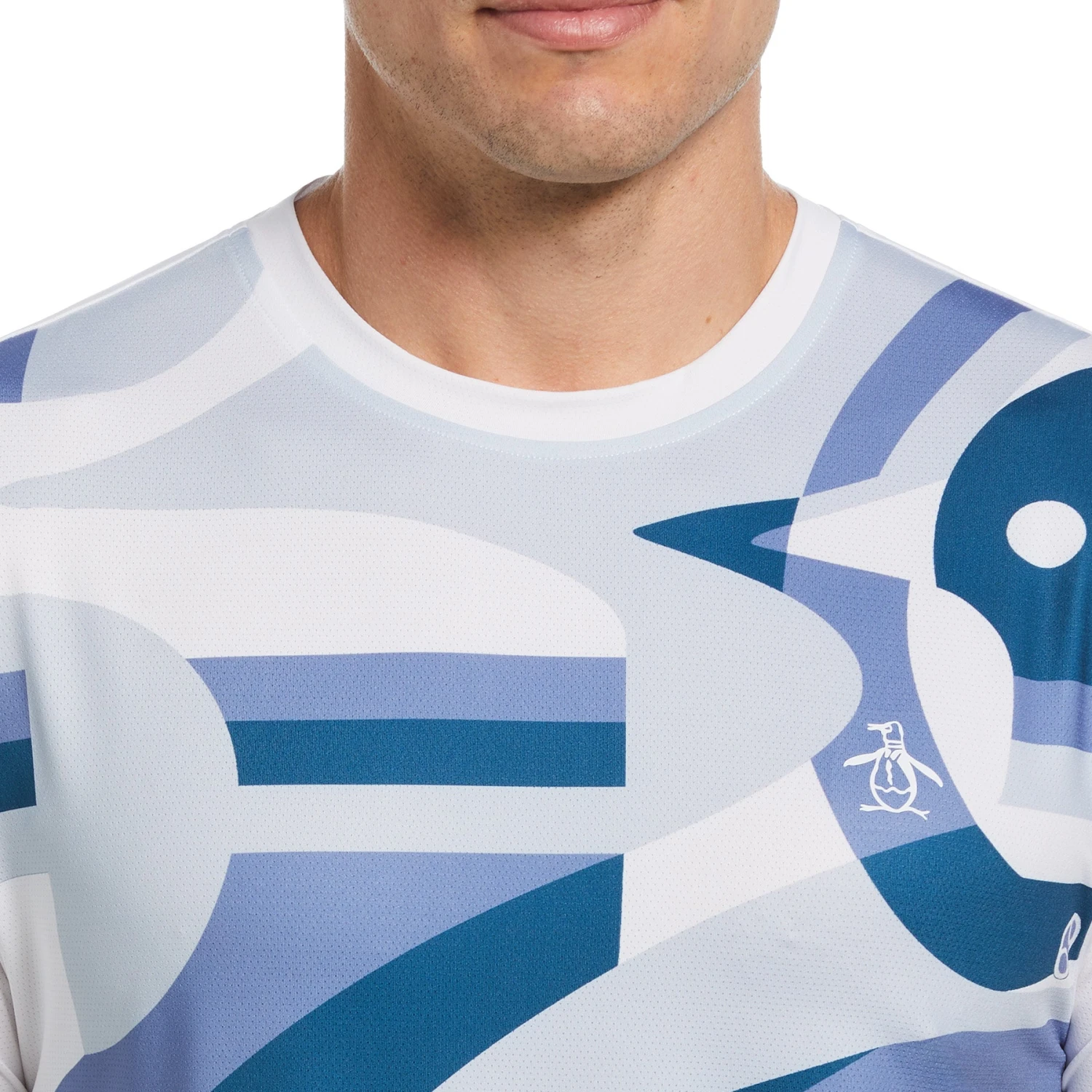 Original Penguin Colour Block Abstract Print Performance Tennis T-Shirt In Bright White(Color Block Abstract Print Performance Tennis Tee White O1kfe007gg 118) 3 Original Penguin Colour Block Abstract Print Performance Tennis T-Shirt In Bright White(Color Block Abstract Print Performance Tennis Tee White O1kfe007gg 118) - Image 3