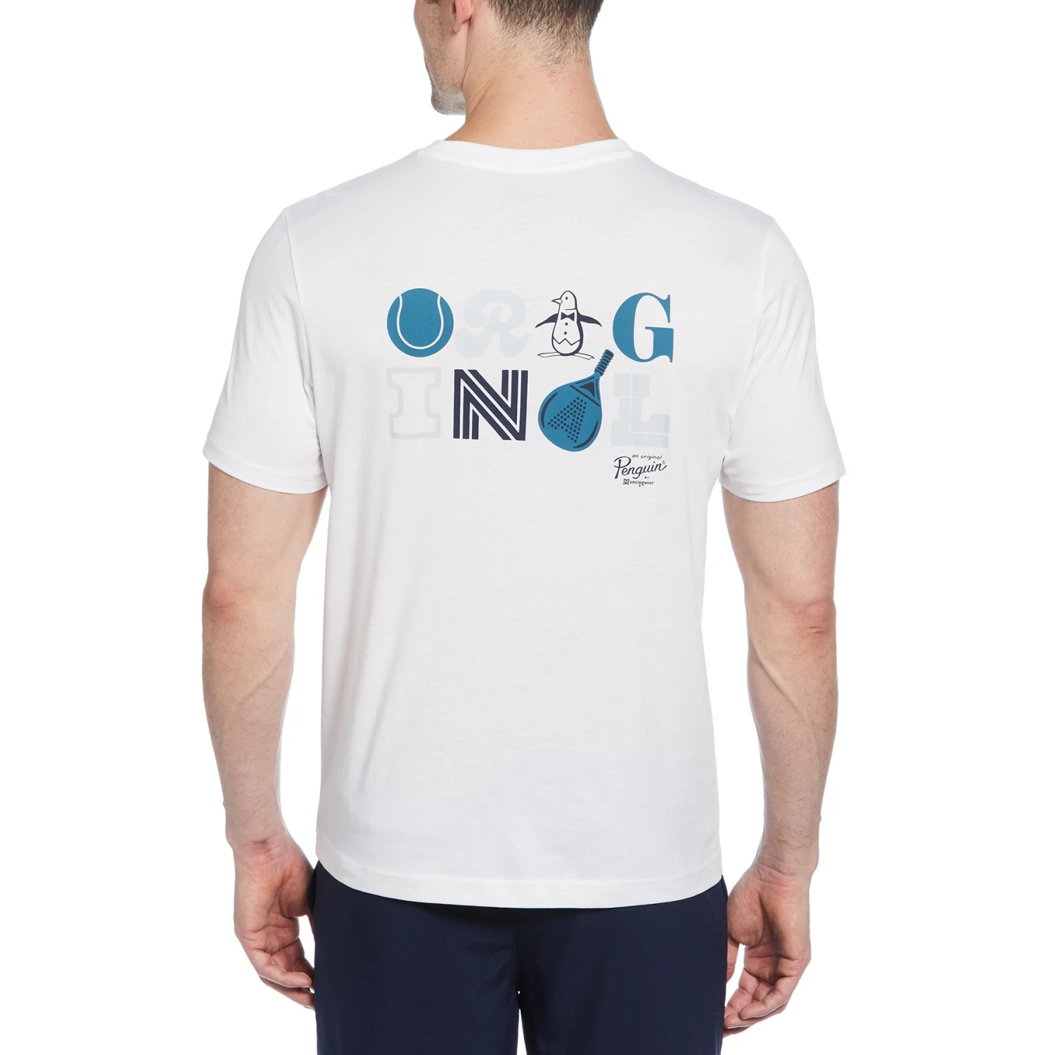 Original Penguin Padel Graphic T-Shirt In Bright White(Padel Graphic T Shirt White O1kfe006gg 118) 2 Original Penguin Padel Graphic T-Shirt In Bright White(Padel Graphic T Shirt White O1kfe006gg 118) - Image 2