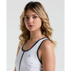 Original Penguin Women's Colour Block Tennis Dress In Bright White(Womens Colour Block Tennis Dress White O1dfe022gg 118) 6 Original Penguin Women's Colour Block Tennis Dress In Bright White(Womens Colour Block Tennis Dress White O1dfe022gg 118) -Original Penguin Outlet O1DFE022 118 alt2