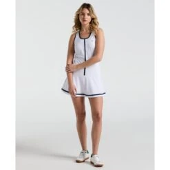 Original Penguin Women's Colour Block Tennis Dress In Bright White(Womens Colour Block Tennis Dress White O1dfe022gg 118) 7 Original Penguin Women's Colour Block Tennis Dress In Bright White(Womens Colour Block Tennis Dress White O1dfe022gg 118) -Original Penguin Outlet O1DFE022 118 alt3