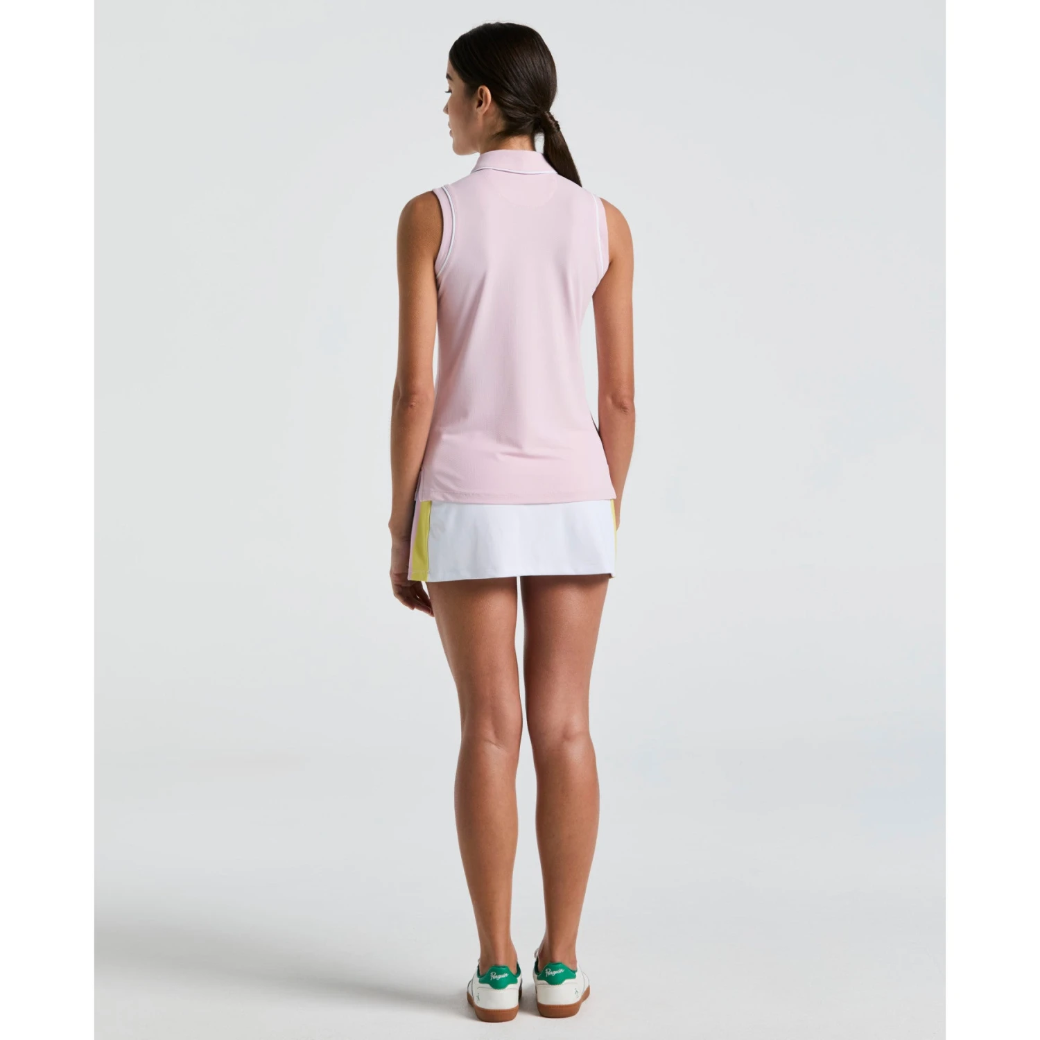 Original Penguin Women's Side Striped Ribbed Tennis Skort In Bright White(Womens Side Striped Ribbed Tennis Skort White O1kbsf09gg 118) 2 Original Penguin Women's Side Striped Ribbed Tennis Skort In Bright White(Womens Side Striped Ribbed Tennis Skort White O1kbsf09gg 118) - Image 2