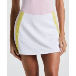 Original Penguin Women's Side Striped Ribbed Tennis Skort In Bright White(Womens Side Striped Ribbed Tennis Skort White O1kbsf09gg 118) 6 Original Penguin Women's Side Striped Ribbed Tennis Skort In Bright White(Womens Side Striped Ribbed Tennis Skort White O1kbsf09gg 118) -Original Penguin Outlet O1KBSF09 118 alt2