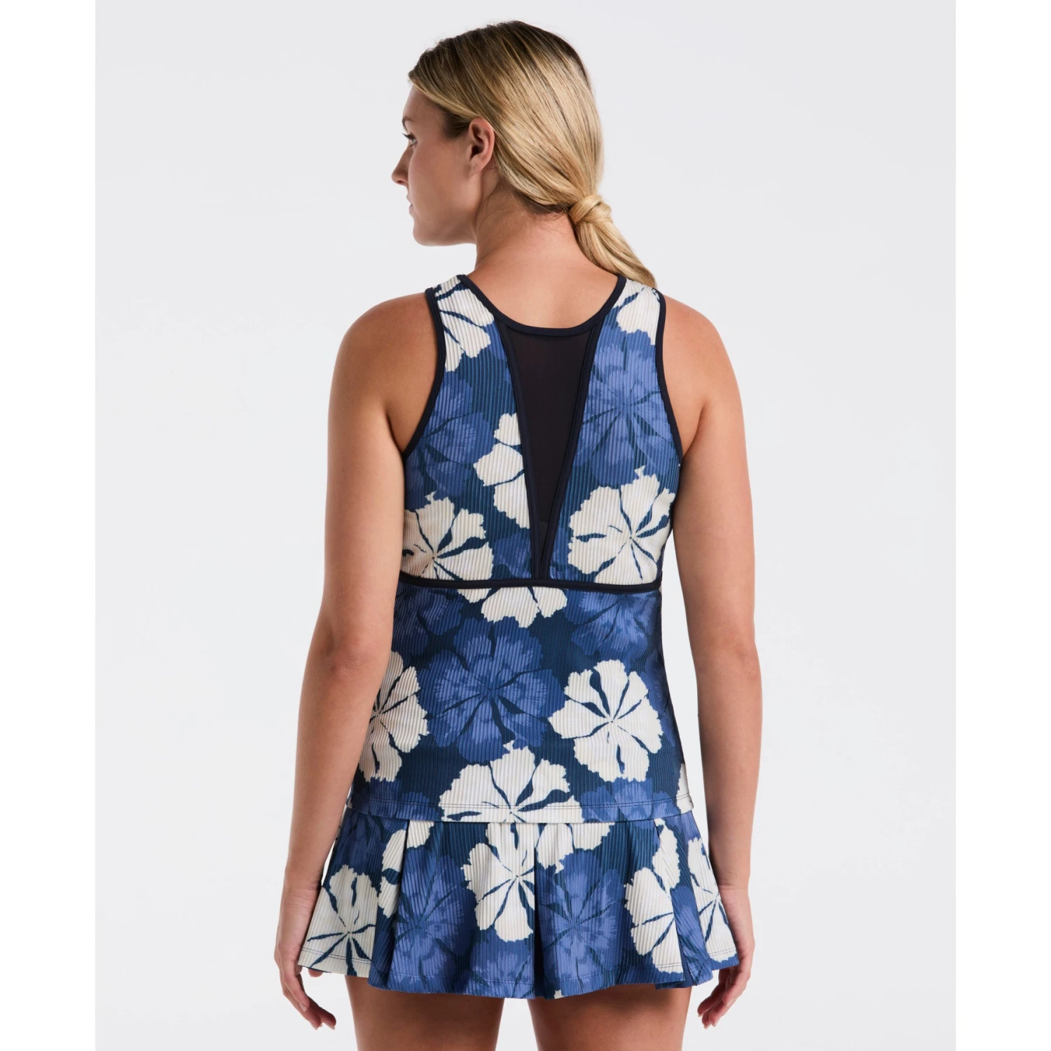 Original Penguin Women's Fuji Floral Tennis Tank Top In Black Iris(Womens Fuji Floral Tennis Tank Top Blue O1kff016gg 417) 2 Original Penguin Women's Fuji Floral Tennis Tank Top In Black Iris(Womens Fuji Floral Tennis Tank Top Blue O1kff016gg 417) - Image 2
