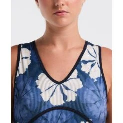 Original Penguin Women's Fuji Floral Tennis Tank Top In Black Iris(Womens Fuji Floral Tennis Tank Top Blue O1kff016gg 417) 6 Original Penguin Women's Fuji Floral Tennis Tank Top In Black Iris(Womens Fuji Floral Tennis Tank Top Blue O1kff016gg 417) -Original Penguin Outlet O1KFF016 417 alt2