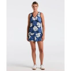 Original Penguin Women's Fuji Floral Tennis Tank Top In Black Iris(Womens Fuji Floral Tennis Tank Top Blue O1kff016gg 417) 7 Original Penguin Women's Fuji Floral Tennis Tank Top In Black Iris(Womens Fuji Floral Tennis Tank Top Blue O1kff016gg 417) -Original Penguin Outlet O1KFF016 417 alt3