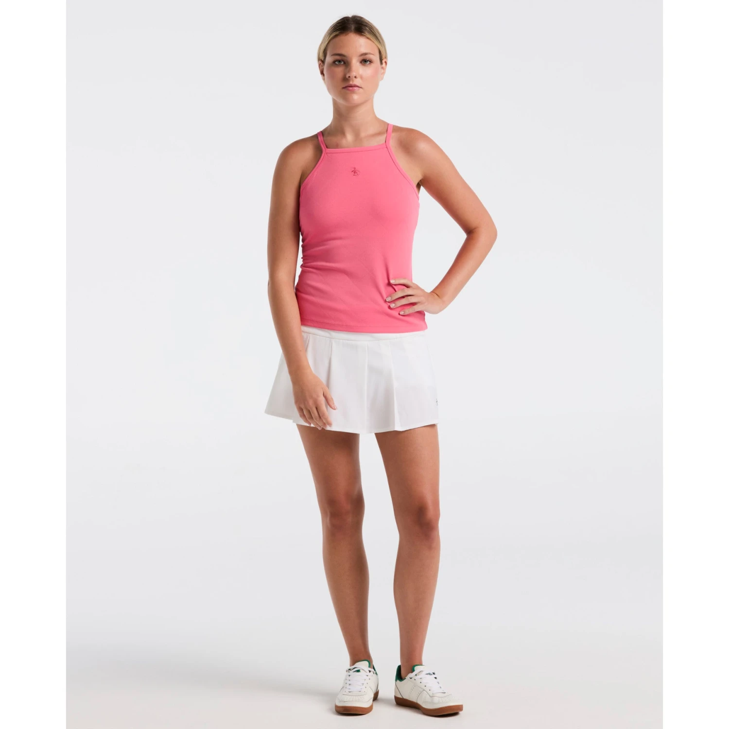 Original Penguin Women's Jacquard Tennis Tank Top In Camellia Rose(Womens Jacquard Tennis Tank Top Pink O1kff021gg 660) 4 Original Penguin Women's Jacquard Tennis Tank Top In Camellia Rose(Womens Jacquard Tennis Tank Top Pink O1kff021gg 660) - Image 4