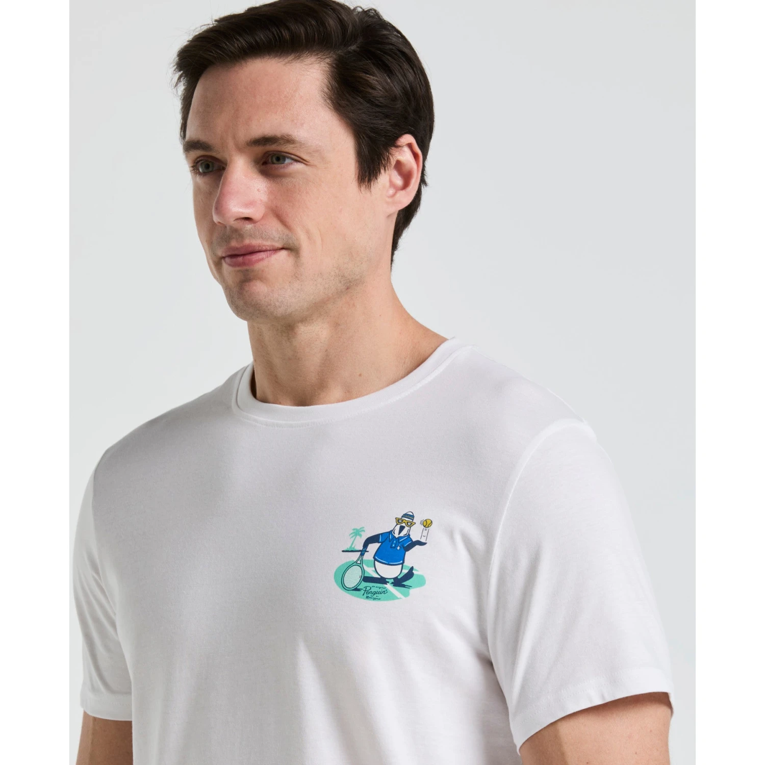 Original Penguin Trademark Graphic Tennis T-Shirt In Bright White(Trademark Graphic Tennis T Shirt White O1ksf009gg 118) 3 Original Penguin Trademark Graphic Tennis T-Shirt In Bright White(Trademark Graphic Tennis T Shirt White O1ksf009gg 118) - Image 3