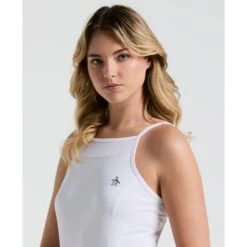 Original Penguin Women's Tennis Tank Top In Bright White(Womens Tennis Tank Top White O1ksf026gg 118) 6 Original Penguin Women's Tennis Tank Top In Bright White(Womens Tennis Tank Top White O1ksf026gg 118) -Original Penguin Outlet O1KSF026 118 alt2