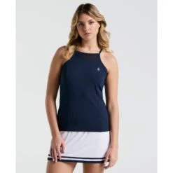Original Penguin Women's Tennis Tank Top In Black Iris(Womens Tennis Tank Top Blue O1ksf026gg 417)