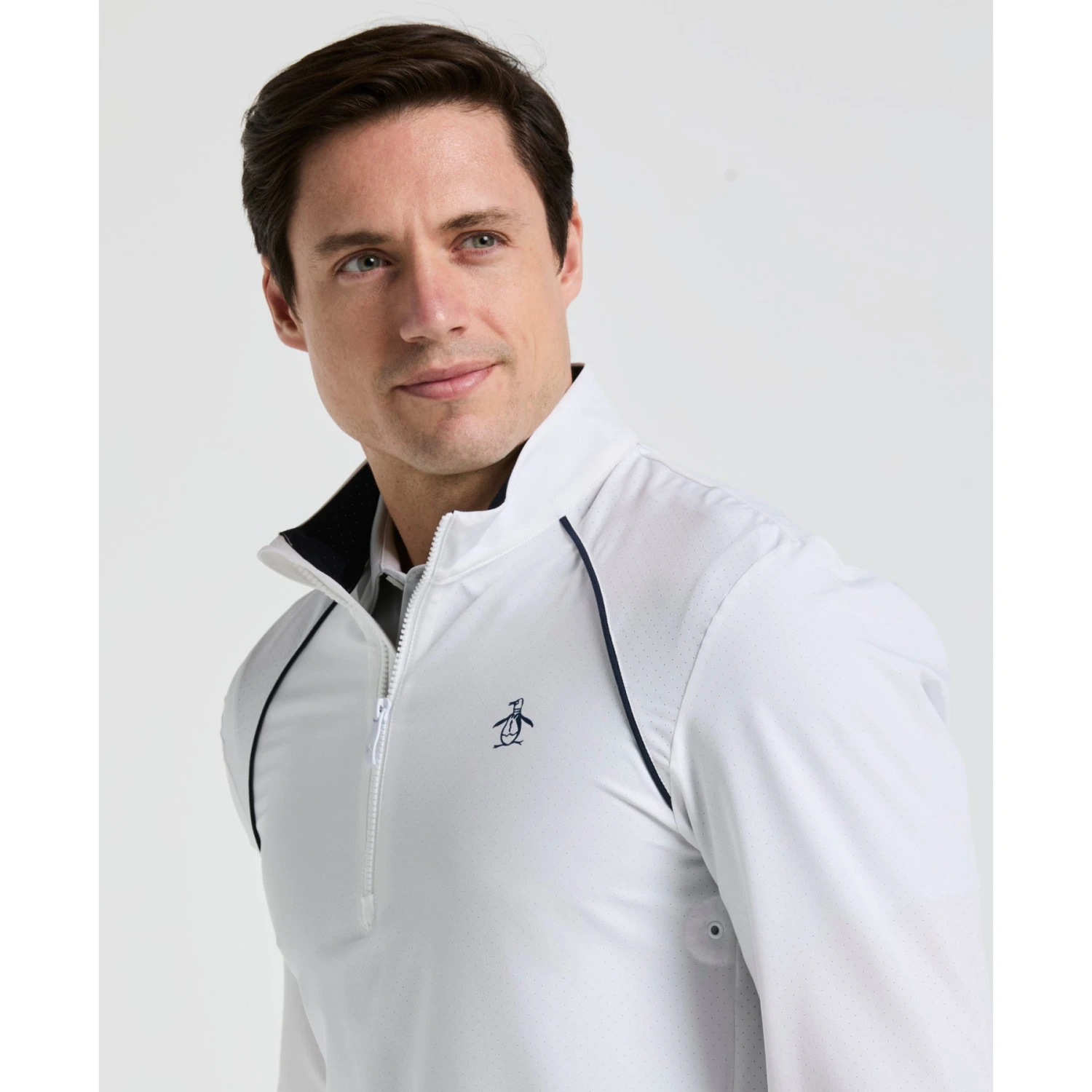 Original Penguin 1/4 Zip Tennis Jacket In Bright White(14 Zip Tennis Jacket White O1wsf002gg 118) 3 Original Penguin 1/4 Zip Tennis Jacket In Bright White(14 Zip Tennis Jacket White O1wsf002gg 118) - Image 3
