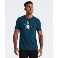 Original Penguin Overlap Pete Graphic T-Shirt In Reflecting Pond(Overlap Pete Graphic T Shirt Green Ockf2553gp 470)