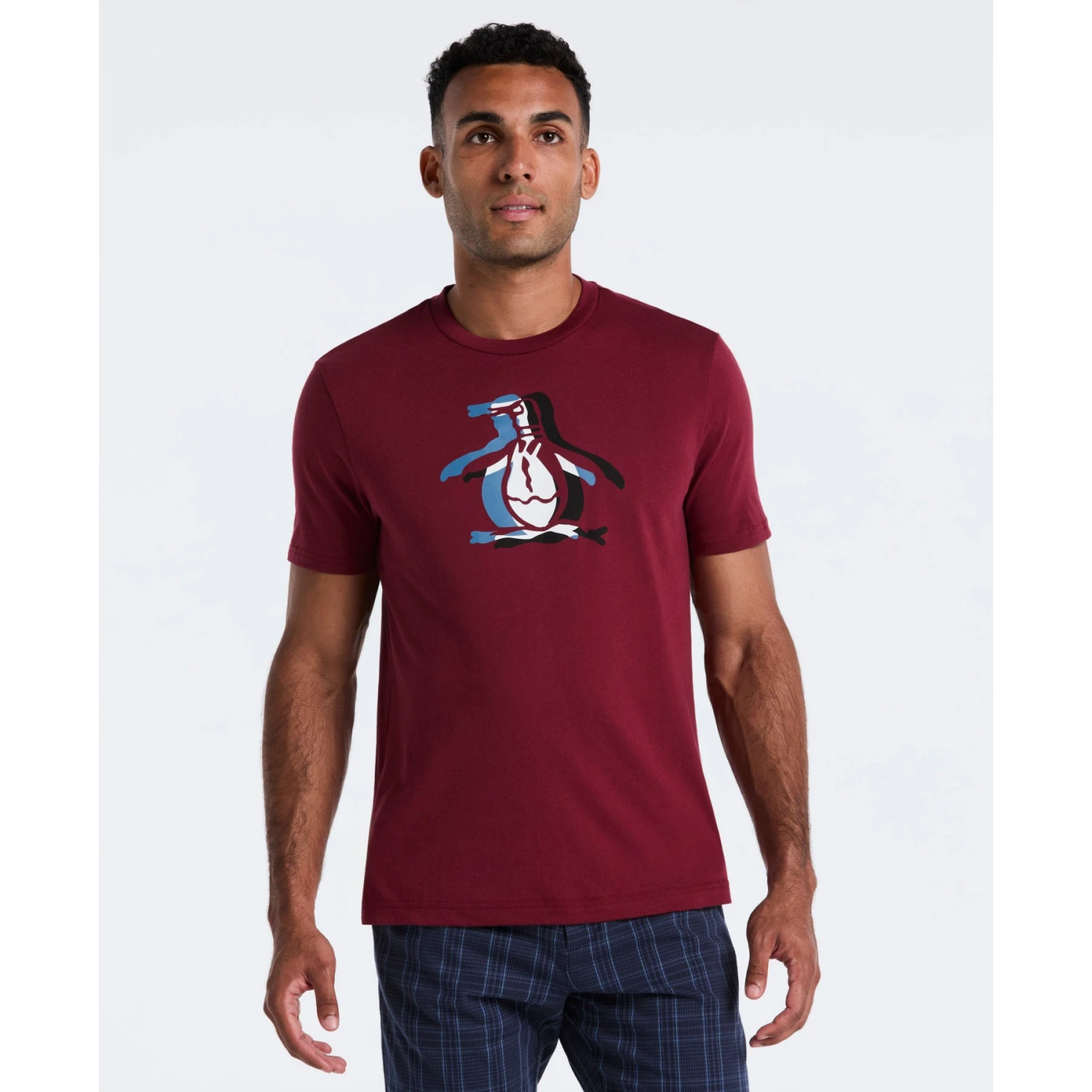 Original Penguin Overlap Pete Graphic T-Shirt In Cabernet(Overlap Pete Graphic T Shirt Red Ockf2553gp 605) 1 Original Penguin Overlap Pete Graphic T-Shirt In Cabernet(Overlap Pete Graphic T Shirt Red Ockf2553gp 605)