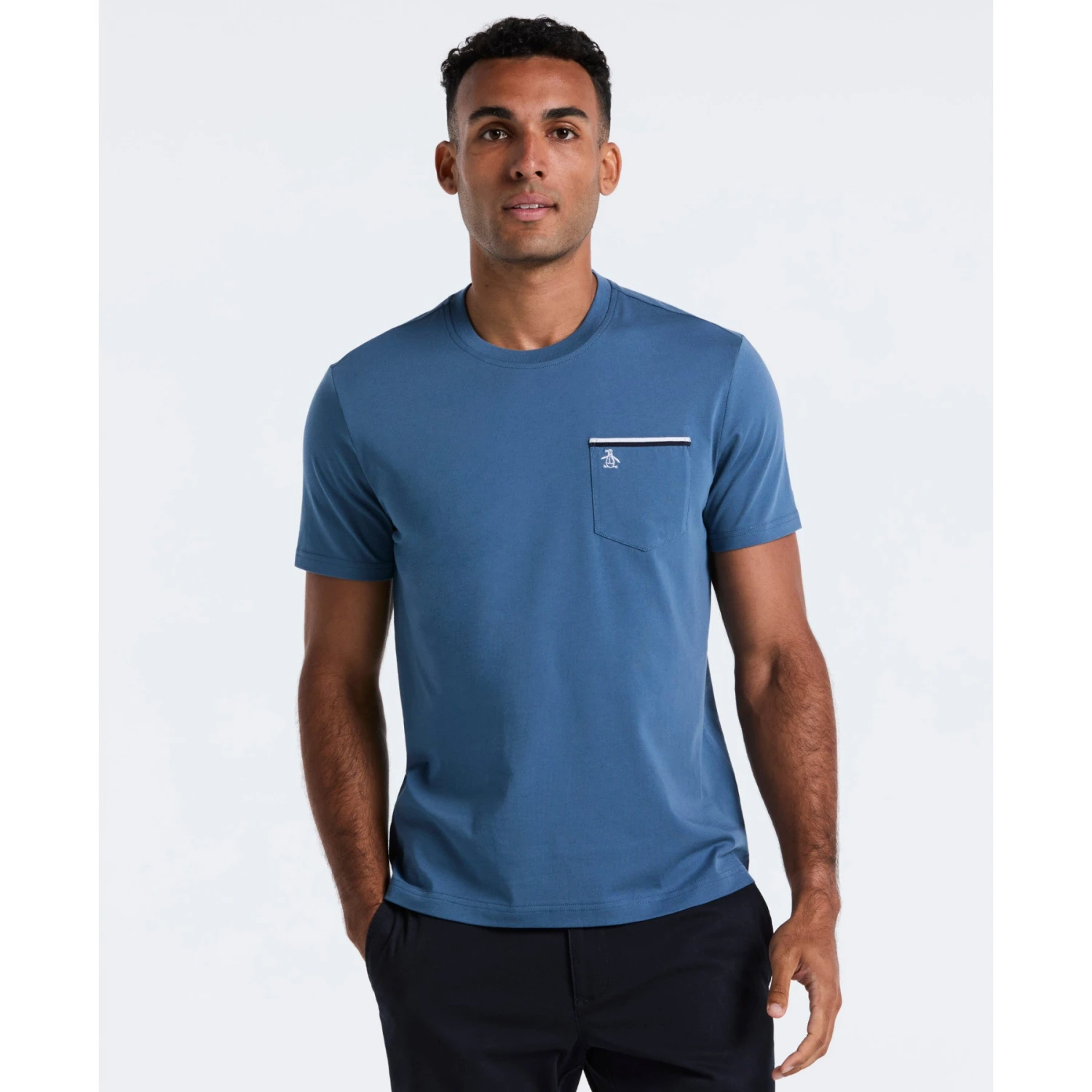 Original Penguin Earl Tape Tipped Pocket T-Shirt In Copen Blue(Earl Tape Tipped Pocket T Shirt Blue Ocksb025gp 443) 1 Original Penguin Earl Tape Tipped Pocket T-Shirt In Copen Blue(Earl Tape Tipped Pocket T Shirt Blue Ocksb025gp 443)