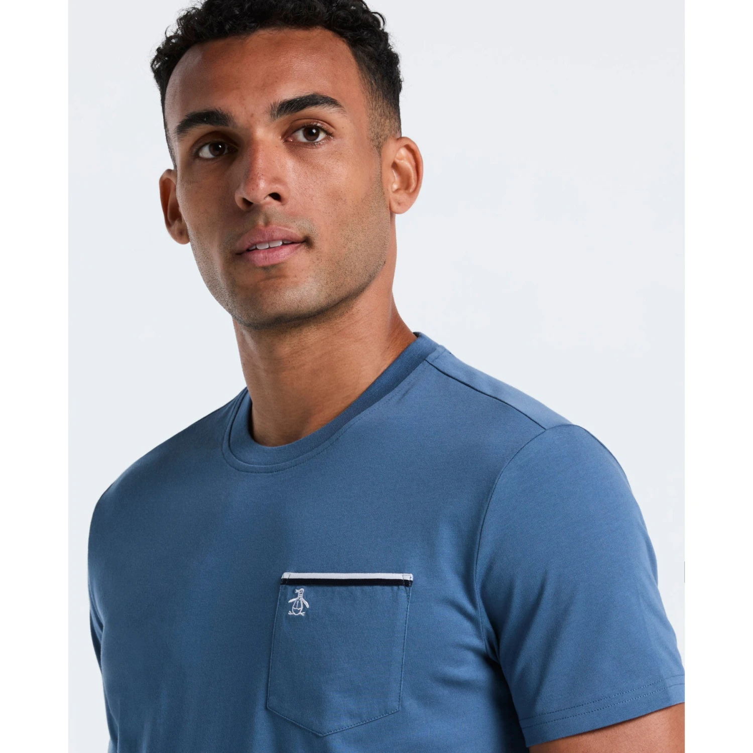 Original Penguin Earl Tape Tipped Pocket T-Shirt In Copen Blue(Earl Tape Tipped Pocket T Shirt Blue Ocksb025gp 443) 3 Original Penguin Earl Tape Tipped Pocket T-Shirt In Copen Blue(Earl Tape Tipped Pocket T Shirt Blue Ocksb025gp 443) - Image 3