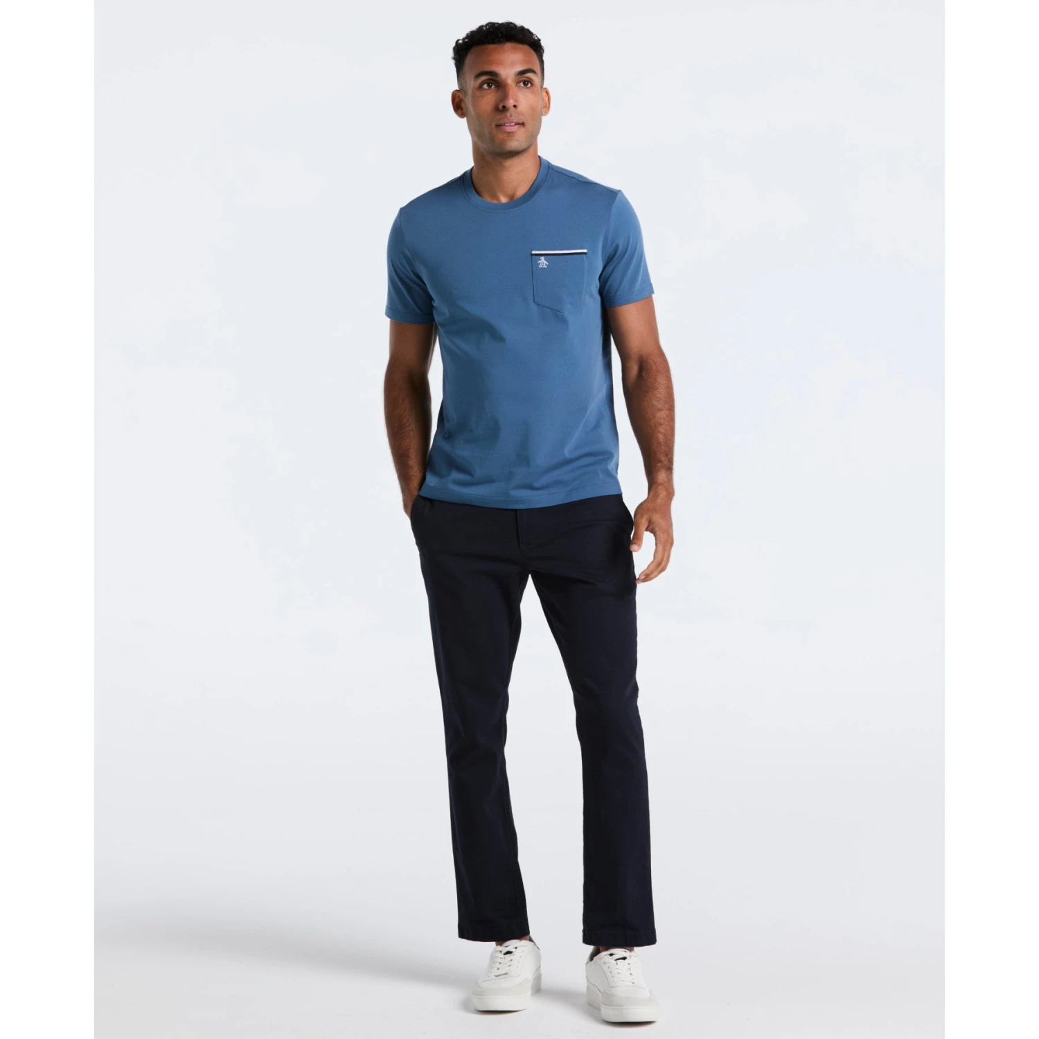 Original Penguin Earl Tape Tipped Pocket T-Shirt In Copen Blue(Earl Tape Tipped Pocket T Shirt Blue Ocksb025gp 443) 4 Original Penguin Earl Tape Tipped Pocket T-Shirt In Copen Blue(Earl Tape Tipped Pocket T Shirt Blue Ocksb025gp 443) - Image 4