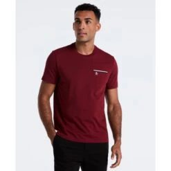 Original Penguin Earl Tape Tipped Pocket T-Shirt In Cabernet(Earl Tape Tipped Pocket T Shirt Red Ocksb025gp 605)