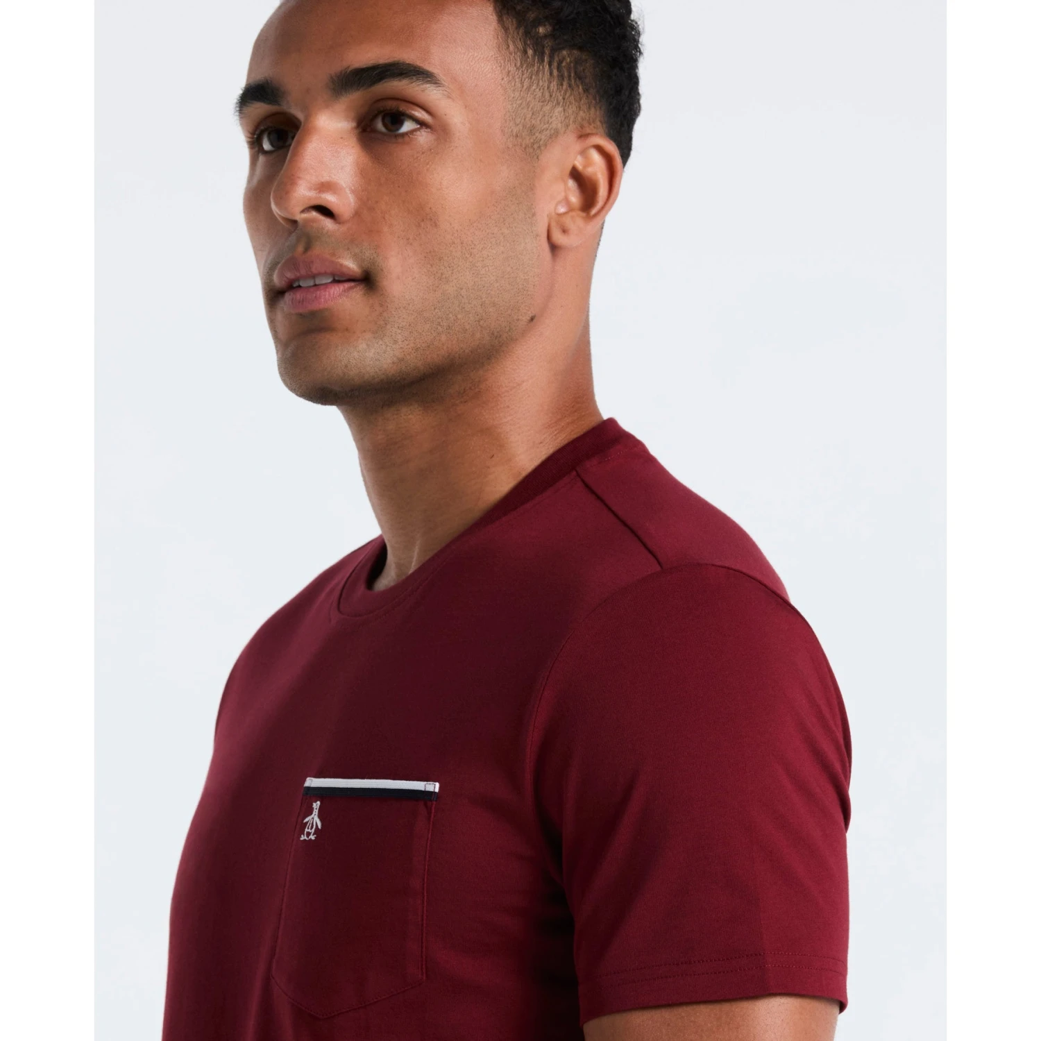 Original Penguin Earl Tape Tipped Pocket T-Shirt In Cabernet(Earl Tape Tipped Pocket T Shirt Red Ocksb025gp 605) 3 Original Penguin Earl Tape Tipped Pocket T-Shirt In Cabernet(Earl Tape Tipped Pocket T Shirt Red Ocksb025gp 605) - Image 3