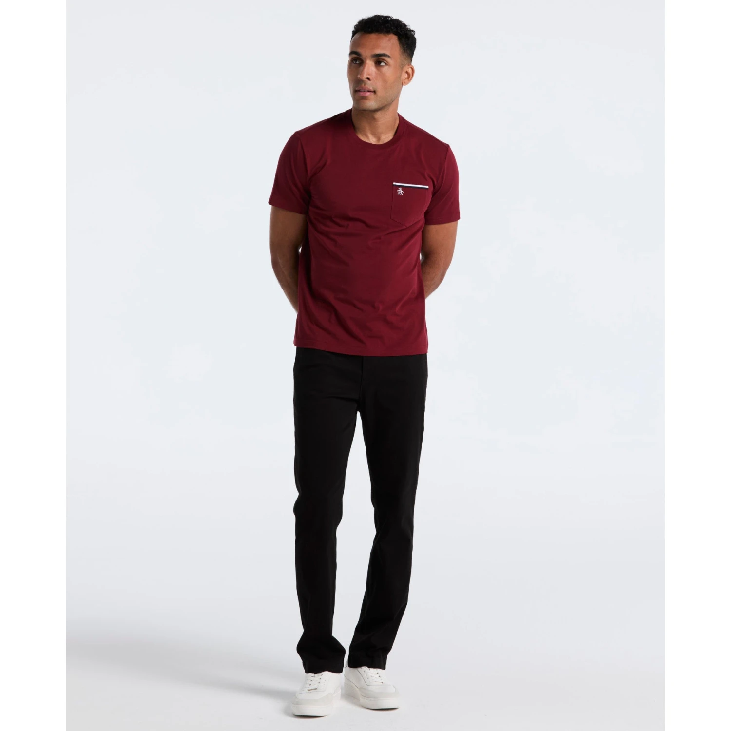 Original Penguin Earl Tape Tipped Pocket T-Shirt In Cabernet(Earl Tape Tipped Pocket T Shirt Red Ocksb025gp 605) 4 Original Penguin Earl Tape Tipped Pocket T-Shirt In Cabernet(Earl Tape Tipped Pocket T Shirt Red Ocksb025gp 605) - Image 4