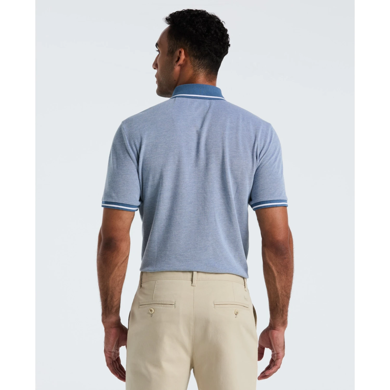 Original Penguin Birdseye Pique Tipped Polo Shirt In Copen Blue(Birdseye Pique Tipped Polo Shirt Blue Ocksb510gp 443) 2 Original Penguin Birdseye Pique Tipped Polo Shirt In Copen Blue(Birdseye Pique Tipped Polo Shirt Blue Ocksb510gp 443) - Image 2