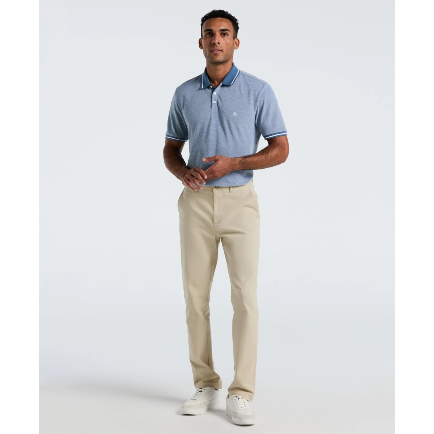 Original Penguin Birdseye Pique Tipped Polo Shirt In Copen Blue(Birdseye Pique Tipped Polo Shirt Blue Ocksb510gp 443) 4 Original Penguin Birdseye Pique Tipped Polo Shirt In Copen Blue(Birdseye Pique Tipped Polo Shirt Blue Ocksb510gp 443) - Image 4