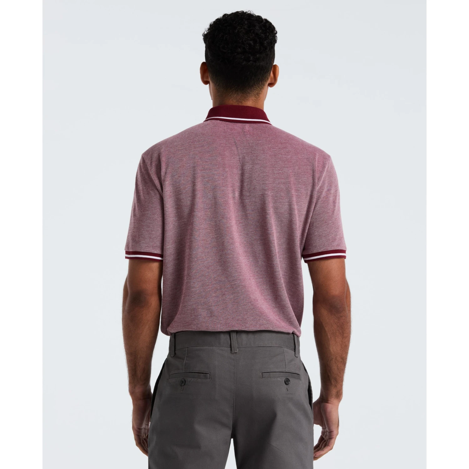 Original Penguin Birdseye Pique Tipped Polo Shirt In Cabernet(Birdseye Pique Tipped Polo Shirt Red Ocksb510gp 605) 2 Original Penguin Birdseye Pique Tipped Polo Shirt In Cabernet(Birdseye Pique Tipped Polo Shirt Red Ocksb510gp 605) - Image 2