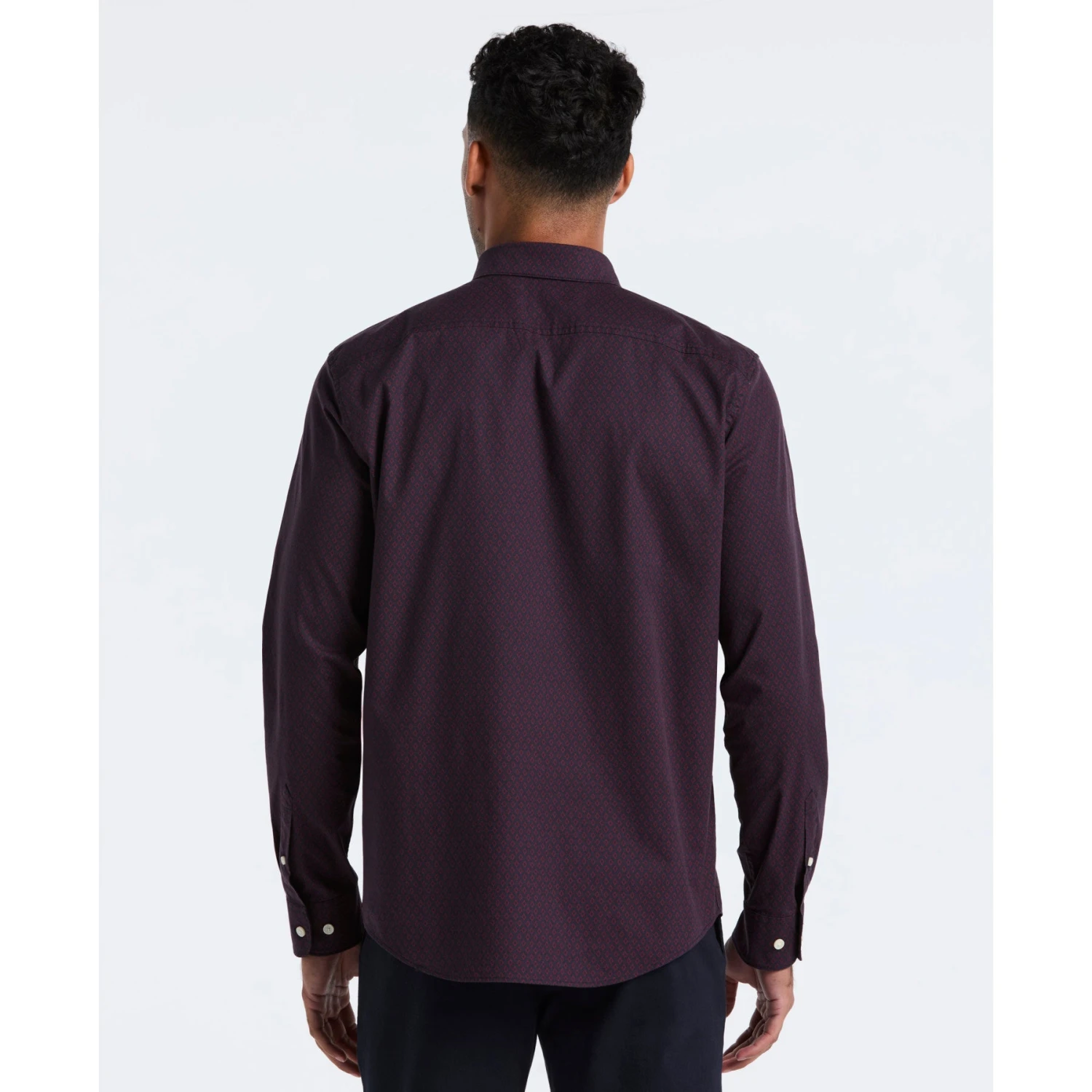 Original Penguin Micro Diamond Print Shirt In Dark Sapphire(Micro Diamond Print Shirt Blue Ocwf2516gp 413) 2 Original Penguin Micro Diamond Print Shirt In Dark Sapphire(Micro Diamond Print Shirt Blue Ocwf2516gp 413) - Image 2