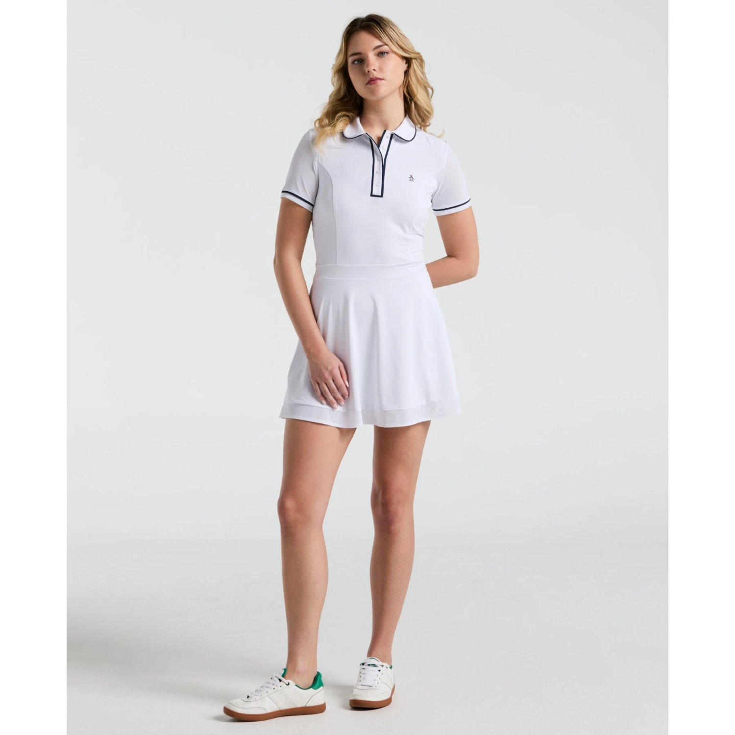 Original Penguin Women's Veronica Short Sleeve Dress In Bright White(Womens Tennis Veronica Mesh Dress White Ogdsc007gg 118) 4 Original Penguin Women's Veronica Short Sleeve Dress In Bright White(Womens Tennis Veronica Mesh Dress White Ogdsc007gg 118) - Image 4