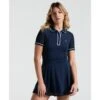 Original Penguin Women's Veronica Short Sleeve Dress In Black Iris(Womens Tennis Veronica Mesh Dress Blue Ogdsc007gg 417)