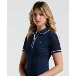 Original Penguin Women's Veronica Short Sleeve Dress In Black Iris(Womens Tennis Veronica Mesh Dress Blue Ogdsc007gg 417) 7 Original Penguin Women's Veronica Short Sleeve Dress In Black Iris(Womens Tennis Veronica Mesh Dress Blue Ogdsc007gg 417) -Original Penguin Outlet OGDSC007 417 alt2