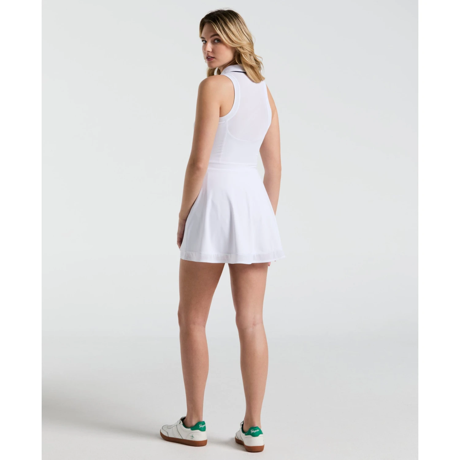 Original Penguin Women's Veronica Sleeveless Dress In Bright White(Veronica Golf Dress With Shorts White Ogdse054gg 118) 2 Original Penguin Women's Veronica Sleeveless Dress In Bright White(Veronica Golf Dress With Shorts White Ogdse054gg 118) - Image 2