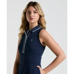 Original Penguin Women's Veronica Sleeveless Dress In Black Iris(Veronica Golf Dress With Shorts Blue Ogdse054gg 417) 9 Original Penguin Women's Veronica Sleeveless Dress In Black Iris(Veronica Golf Dress With Shorts Blue Ogdse054gg 417) -Original Penguin Outlet OGDSE054 417 alt2