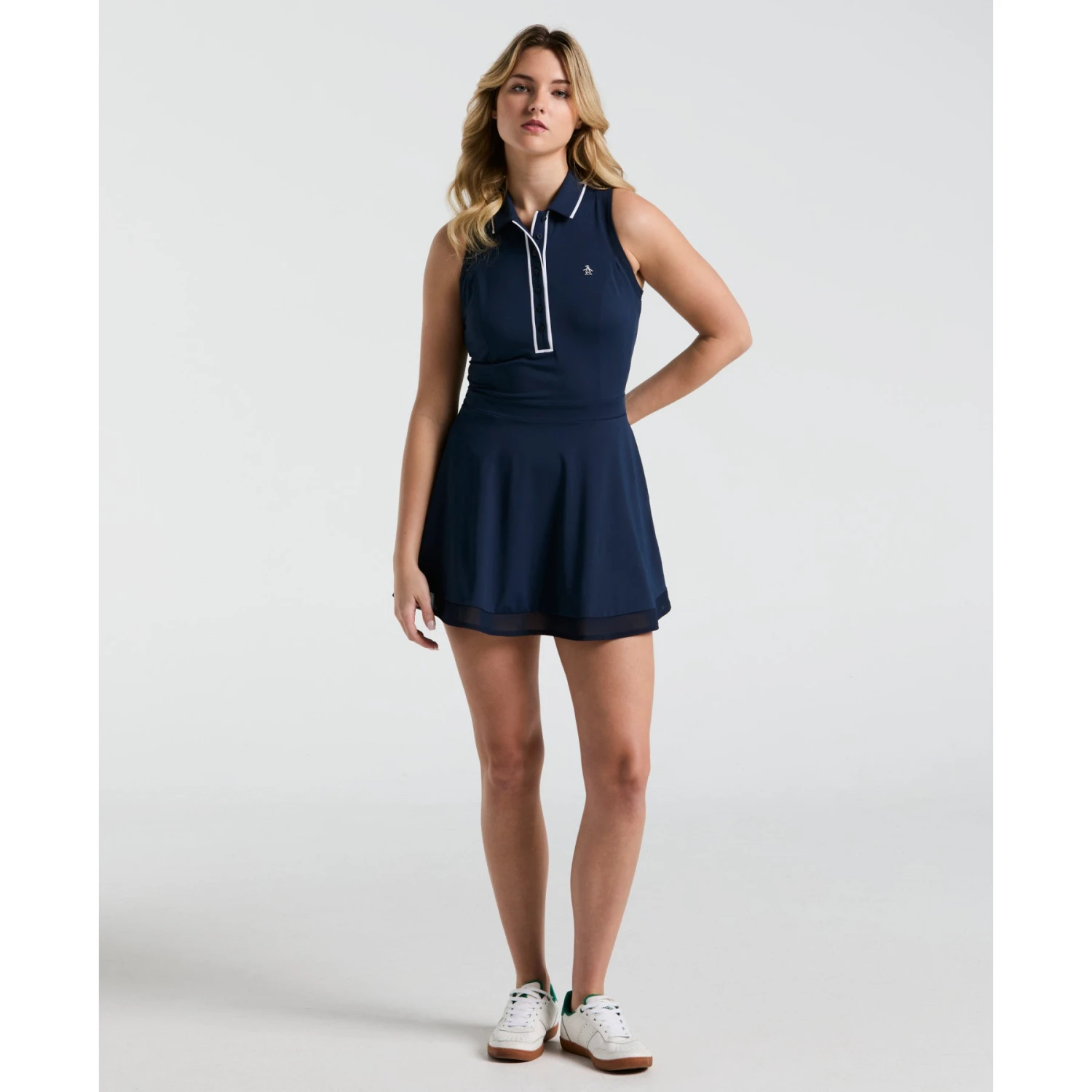Original Penguin Women's Veronica Sleeveless Dress In Black Iris(Veronica Golf Dress With Shorts Blue Ogdse054gg 417) 3 Original Penguin Women's Veronica Sleeveless Dress In Black Iris(Veronica Golf Dress With Shorts Blue Ogdse054gg 417) - Image 3