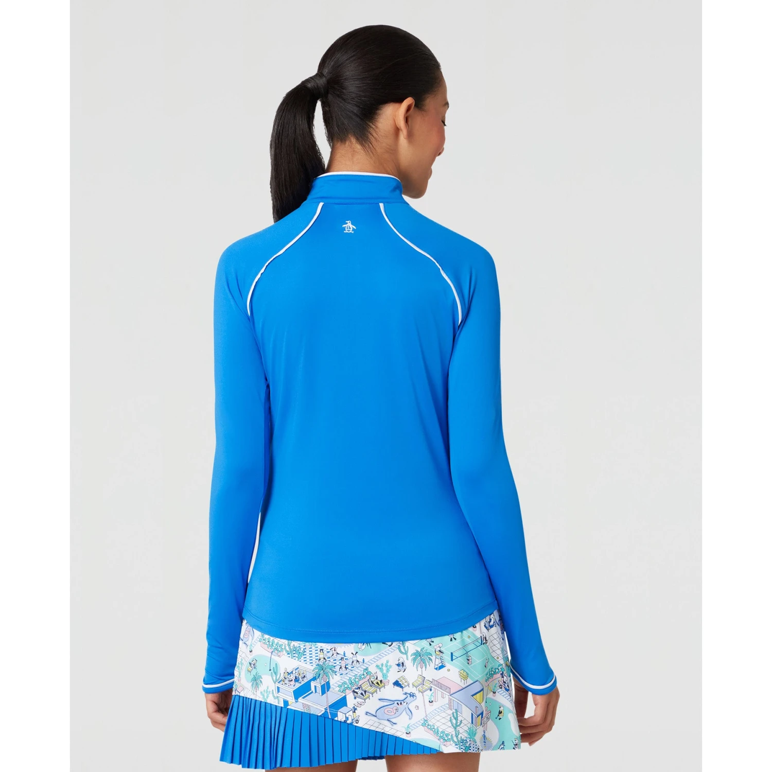 Original Penguin Women's Long Sleeve Top With Sun Protection In French Blue(Womens Long Sleeve Top With Sun Protection Blue Ogksc098gg 478) 2 Original Penguin Women's Long Sleeve Top With Sun Protection In French Blue(Womens Long Sleeve Top With Sun Protection Blue Ogksc098gg 478) - Image 2