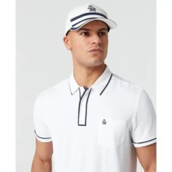 Original Penguin Technical Earl Short Sleeve Golf Polo Shirt In Bright White(Technical Earl Golf Polo White Ogkse002gg 118) -Original Penguin Outlet OGKSE002 118 3