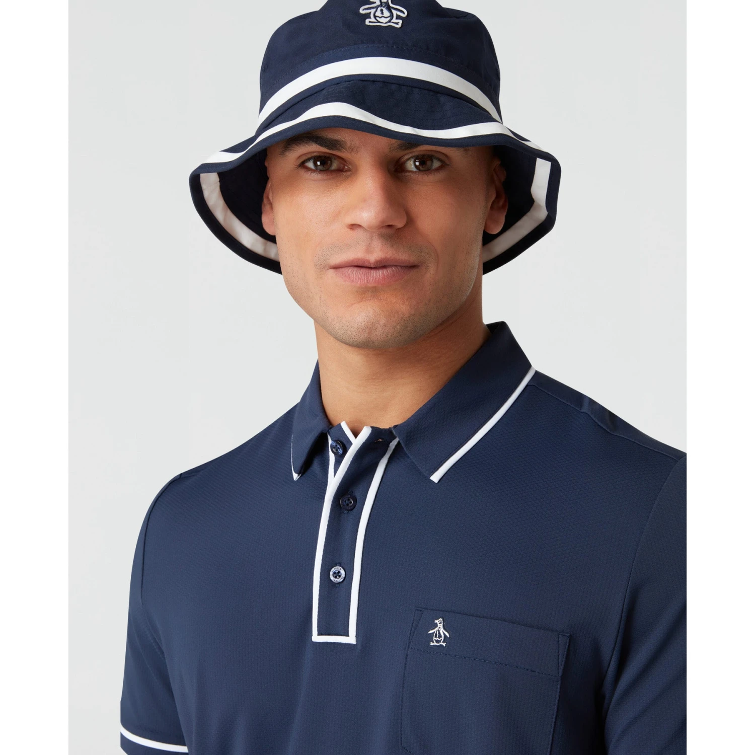 Original Penguin Technical Earl Short Sleeve Golf Polo Shirt In Black Iris(Technical Earl Golf Polo Blue Ogkse002gg 417) 3 Original Penguin Technical Earl Short Sleeve Golf Polo Shirt In Black Iris(Technical Earl Golf Polo Blue Ogkse002gg 417) - Image 3