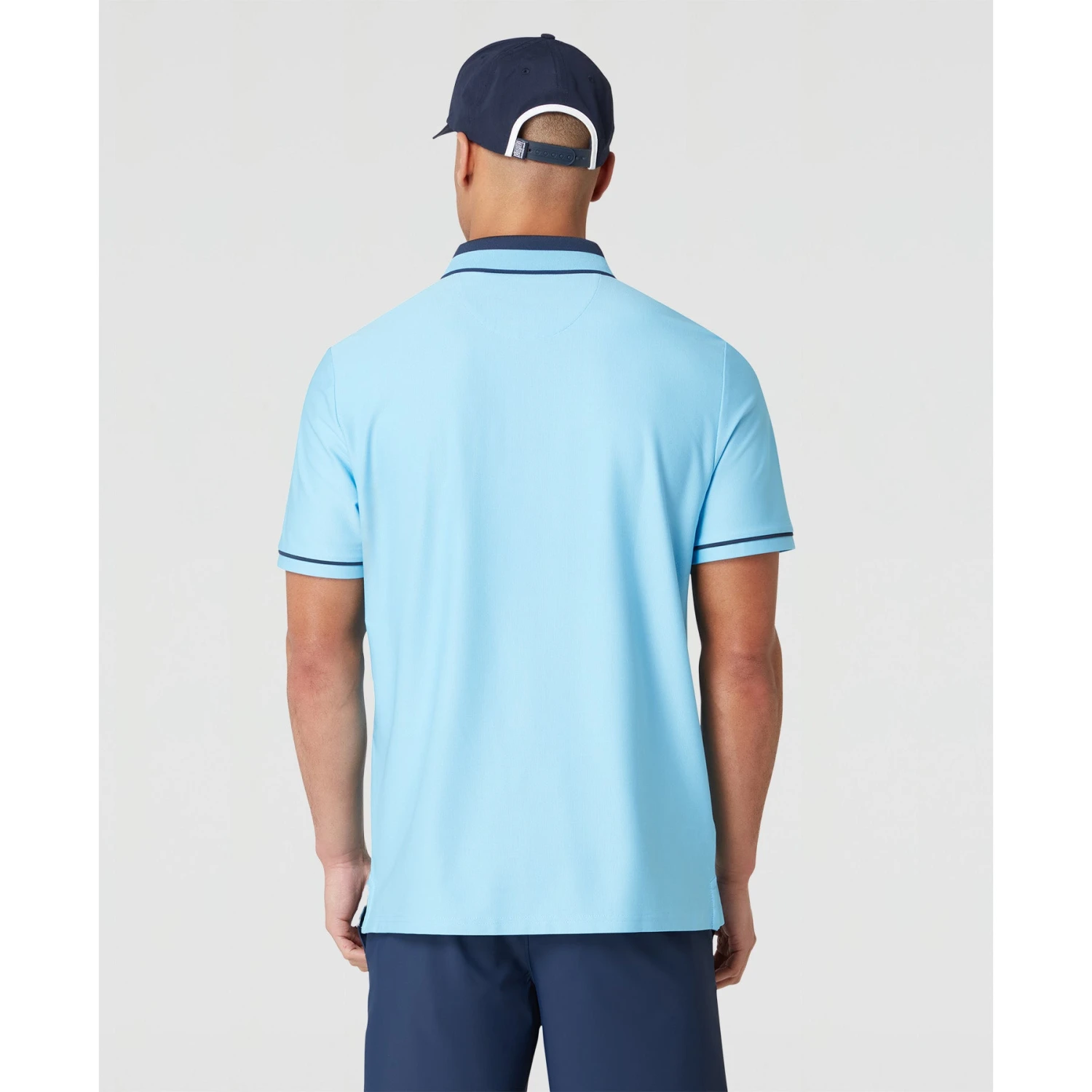 Original Penguin Ribbed Earl Blocked Golf Polo Shirt In Blue Grotto(Ribbed Earl Blocked Golf Polo Shirt Blue Ogksf016gg 457) 2 Original Penguin Ribbed Earl Blocked Golf Polo Shirt In Blue Grotto(Ribbed Earl Blocked Golf Polo Shirt Blue Ogksf016gg 457) - Image 2