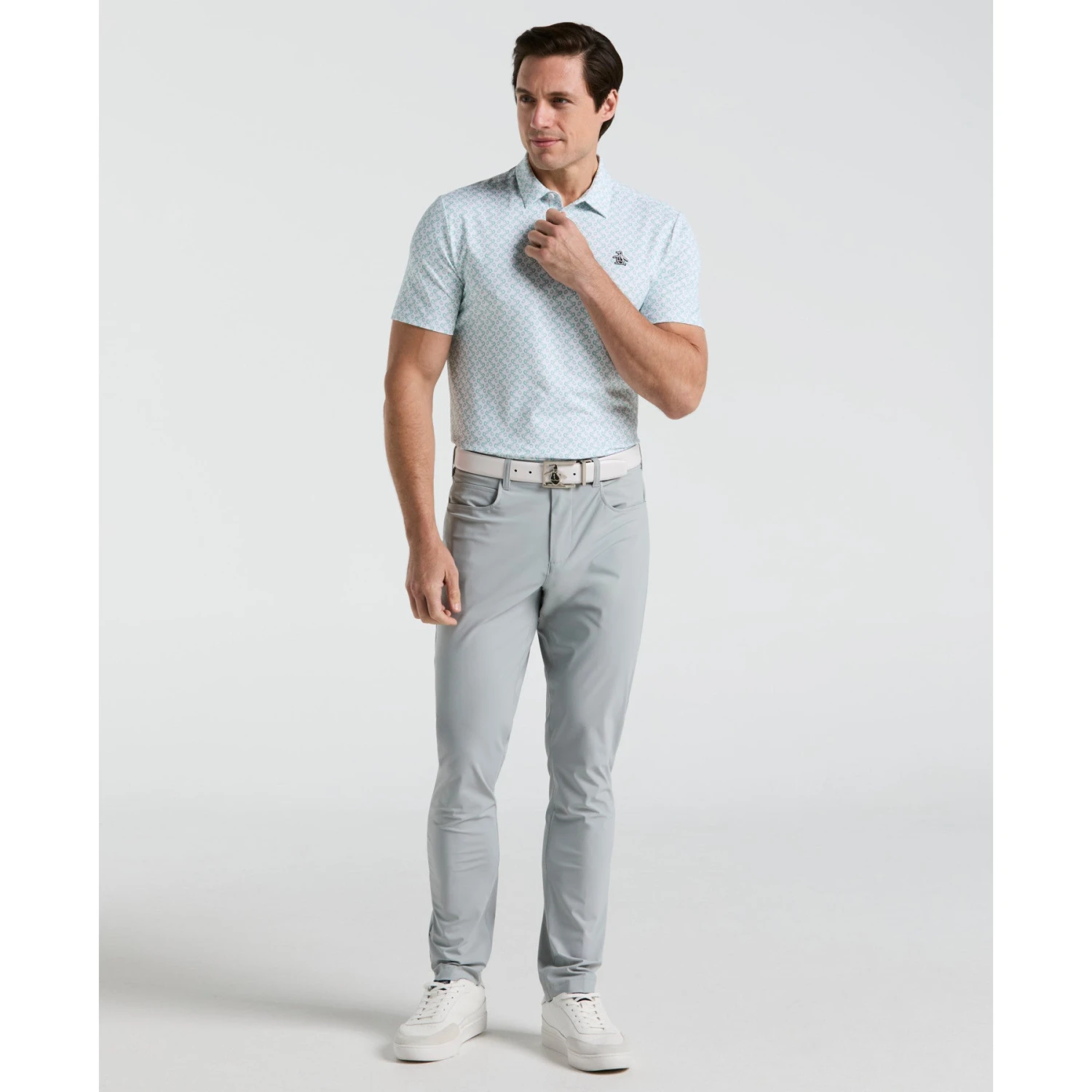 Original Penguin All Over Lifesaver Print Golf Polo Shirt In Bright White(All Over Lifesaver Print Golf Polo Shirt White Ogksf018gg 118) 4 Original Penguin All Over Lifesaver Print Golf Polo Shirt In Bright White(All Over Lifesaver Print Golf Polo Shirt White Ogksf018gg 118) - Image 4