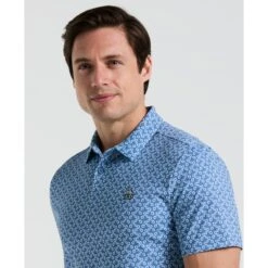 Original Penguin All Over Lifesaver Print Golf Polo Shirt In Quiet Harbour(All Over Lifesaver Print Golf Polo Shirt Blue Ogksf018gg 453) 7 Original Penguin All Over Lifesaver Print Golf Polo Shirt In Quiet Harbour(All Over Lifesaver Print Golf Polo Shirt Blue Ogksf018gg 453) -Original Penguin Outlet OGKSF018 453 alt2