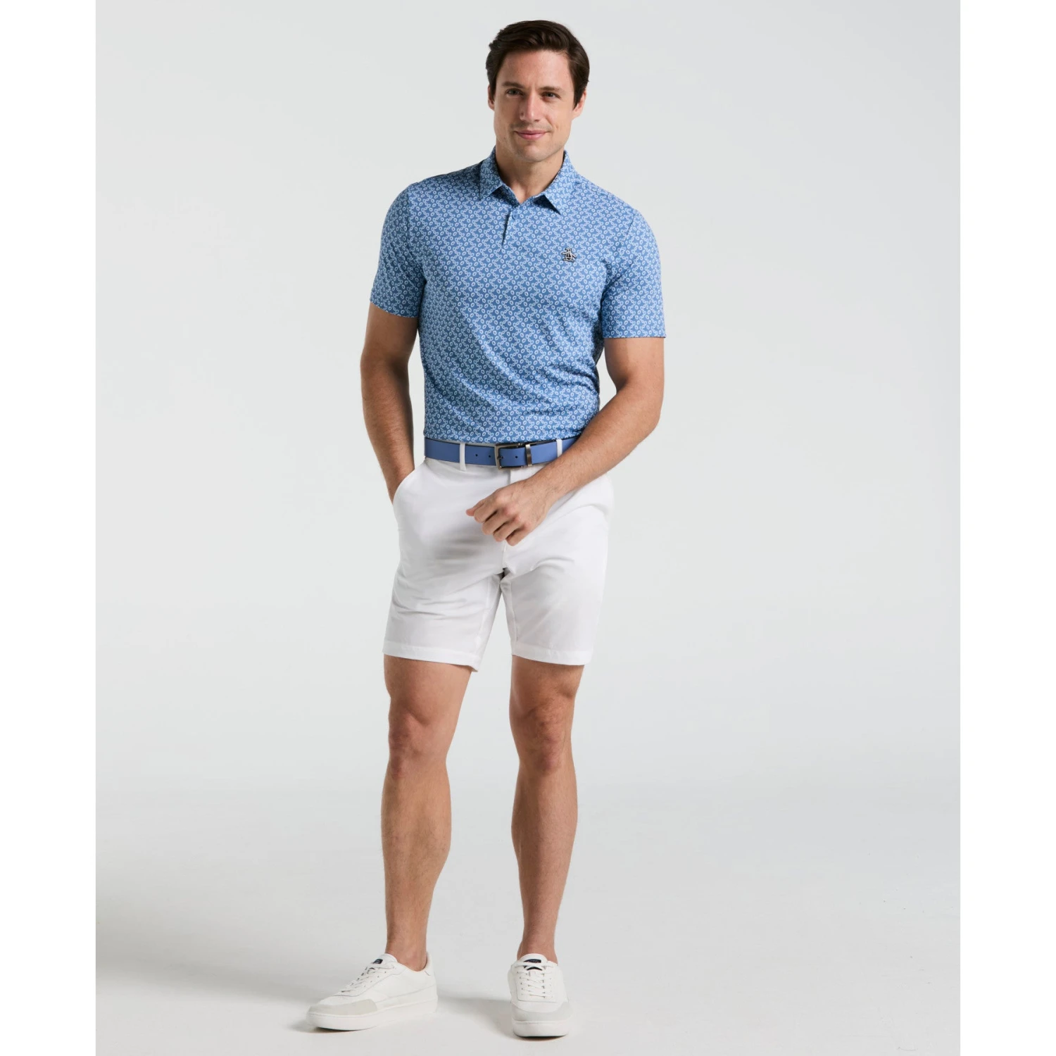 Original Penguin All Over Lifesaver Print Golf Polo Shirt In Quiet Harbour(All Over Lifesaver Print Golf Polo Shirt Blue Ogksf018gg 453) 4 Original Penguin All Over Lifesaver Print Golf Polo Shirt In Quiet Harbour(All Over Lifesaver Print Golf Polo Shirt Blue Ogksf018gg 453) - Image 4