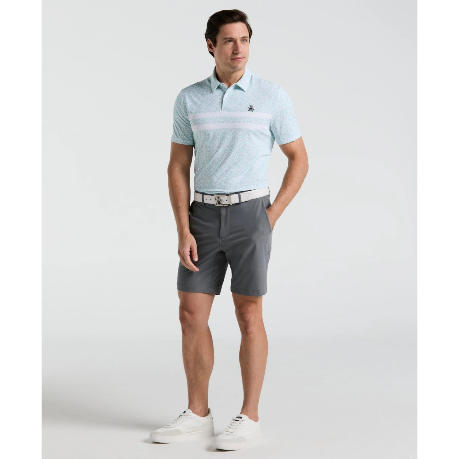 Original Penguin Engineered Novelty Stripe Printed Golf Polo Shirt In Bright White(Engineered Novelty Stripe Printed Golf Polo Shirt White Ogksf019gg 118) 4 Original Penguin Engineered Novelty Stripe Printed Golf Polo Shirt In Bright White(Engineered Novelty Stripe Printed Golf Polo Shirt White Ogksf019gg 118) - Image 4