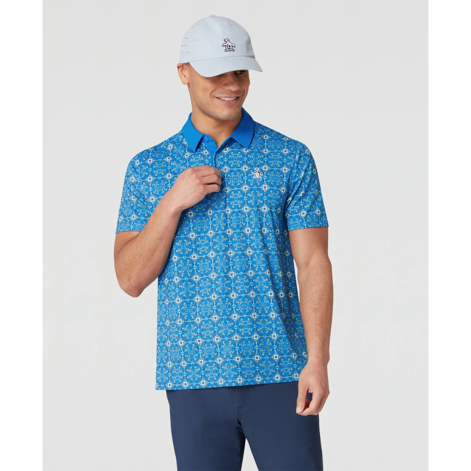 Original Penguin All Over Cocktail Windowpane Printed Golf Polo Shirt In French Blue(All Over Cocktail Windowpane Printed Golf Polo Shirt Blue Ogksf026gg 478) 1 Original Penguin All Over Cocktail Windowpane Printed Golf Polo Shirt In French Blue(All Over Cocktail Windowpane Printed Golf Polo Shirt Blue Ogksf026gg 478)