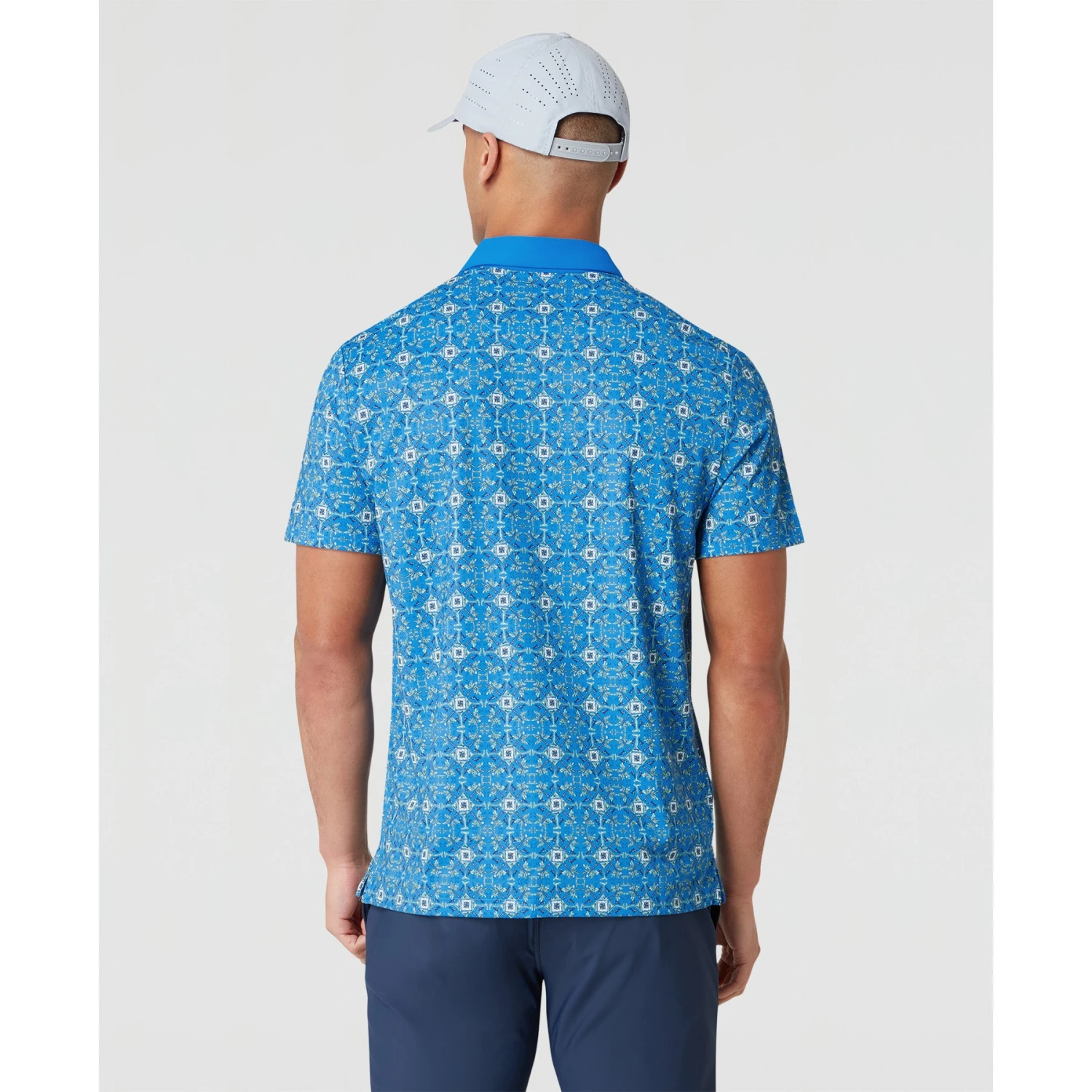 Original Penguin All Over Cocktail Windowpane Printed Golf Polo Shirt In French Blue(All Over Cocktail Windowpane Printed Golf Polo Shirt Blue Ogksf026gg 478) 2 Original Penguin All Over Cocktail Windowpane Printed Golf Polo Shirt In French Blue(All Over Cocktail Windowpane Printed Golf Polo Shirt Blue Ogksf026gg 478) - Image 2