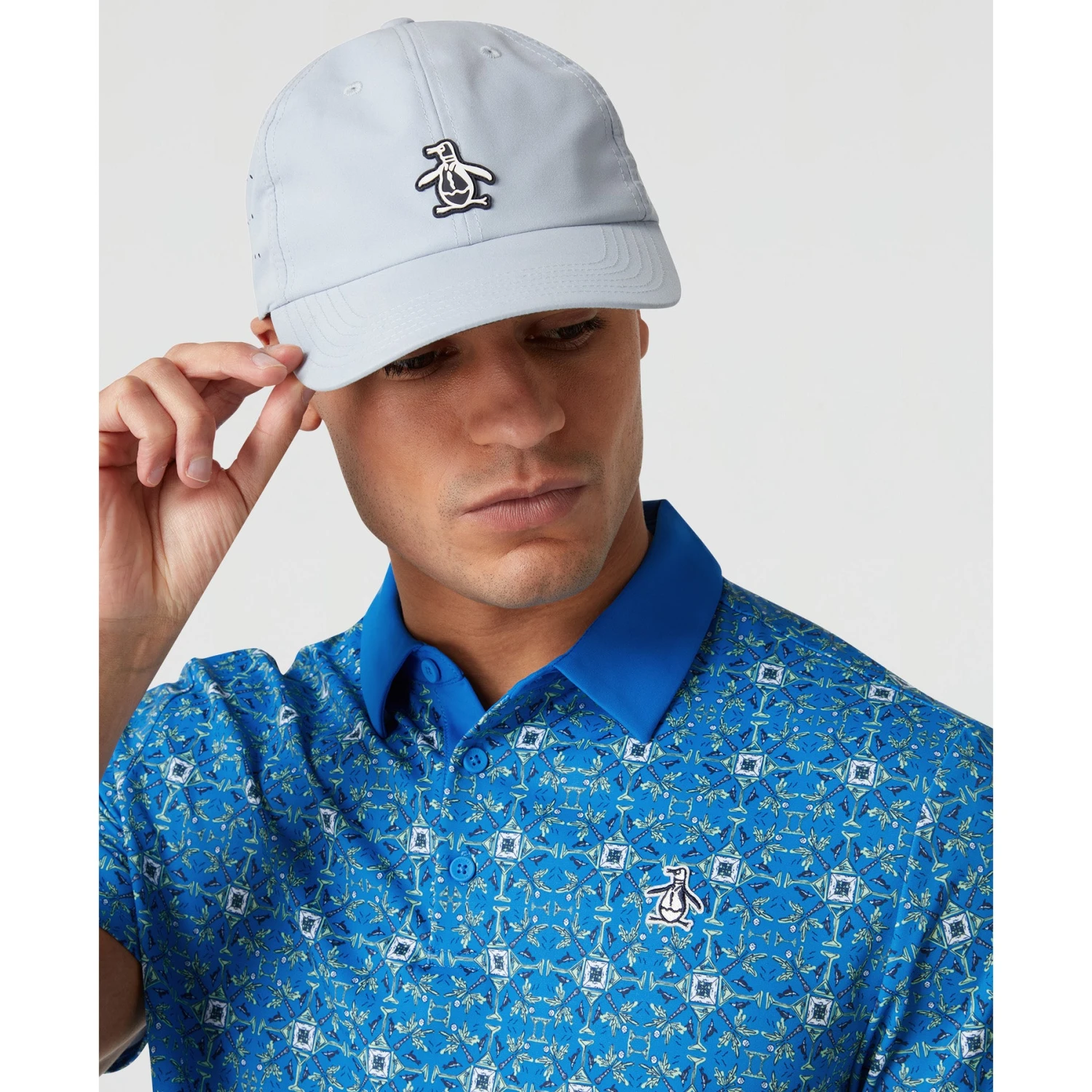 Original Penguin All Over Cocktail Windowpane Printed Golf Polo Shirt In French Blue(All Over Cocktail Windowpane Printed Golf Polo Shirt Blue Ogksf026gg 478) 3 Original Penguin All Over Cocktail Windowpane Printed Golf Polo Shirt In French Blue(All Over Cocktail Windowpane Printed Golf Polo Shirt Blue Ogksf026gg 478) - Image 3
