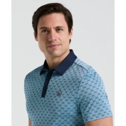 Original Penguin Yarn Dyed Bohemian Jacquard Golf Polo Shirt In Black Iris(Yarn Dyed Bohemian Jacquard Golf Polo Shirt Blue Ogksf030gg 417) 7 Original Penguin Yarn Dyed Bohemian Jacquard Golf Polo Shirt In Black Iris(Yarn Dyed Bohemian Jacquard Golf Polo Shirt Blue Ogksf030gg 417) -Original Penguin Outlet OGKSF030 417 alt2