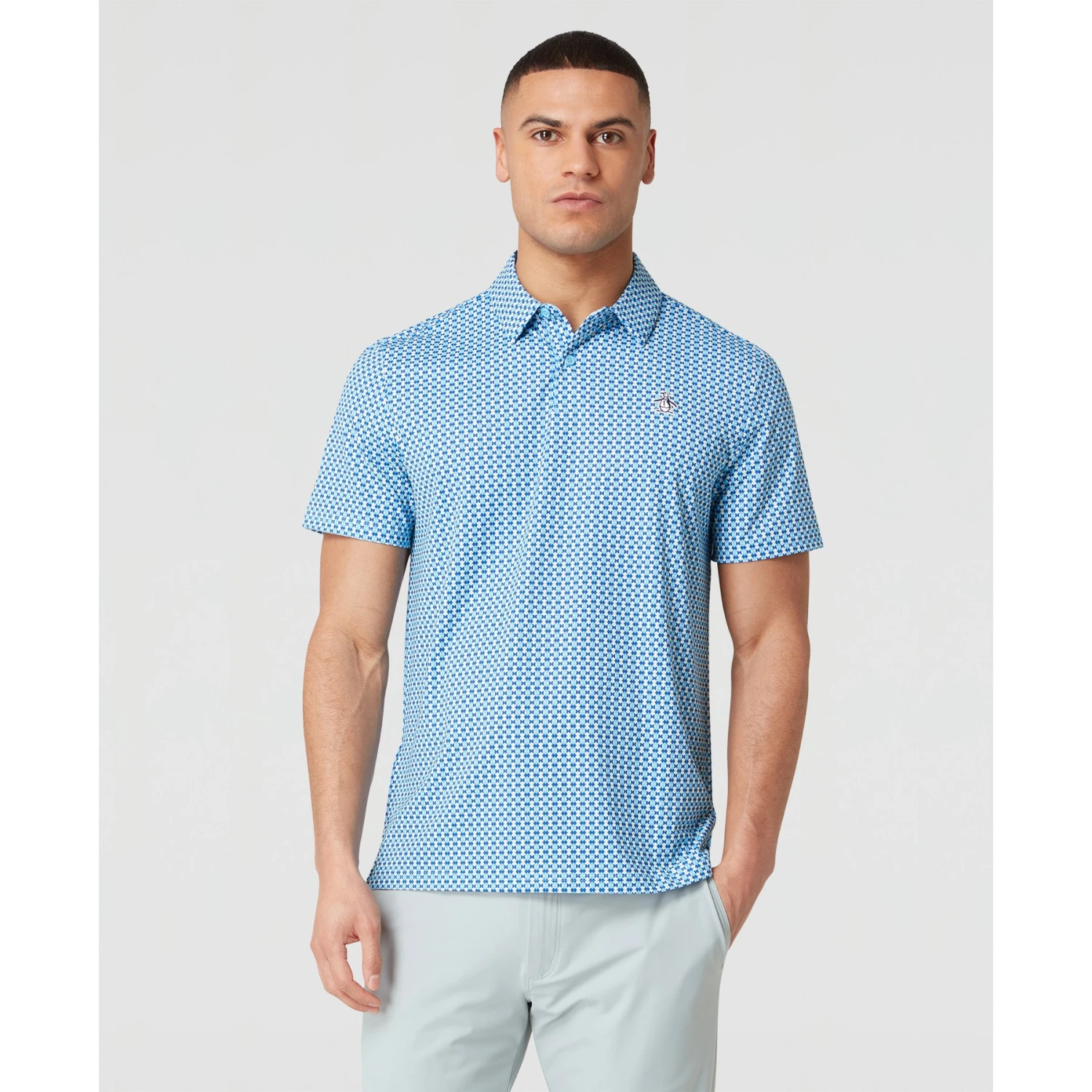 Original Penguin All Over Pete's Bowtie Micro Print Golf Polo Shirt In Blue Grotto(All Over Petes Bowtie Micro Print Golf Polo Shirt Blue Ogksf031gg 457) 1 Original Penguin All Over Pete's Bowtie Micro Print Golf Polo Shirt In Blue Grotto(All Over Petes Bowtie Micro Print Golf Polo Shirt Blue Ogksf031gg 457)