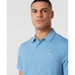 Original Penguin All Over Pete's Bowtie Micro Print Golf Polo Shirt In Blue Grotto(All Over Petes Bowtie Micro Print Golf Polo Shirt Blue Ogksf031gg 457) 7 Original Penguin All Over Pete's Bowtie Micro Print Golf Polo Shirt In Blue Grotto(All Over Petes Bowtie Micro Print Golf Polo Shirt Blue Ogksf031gg 457) -Original Penguin Outlet OGKSF031 457 alt2