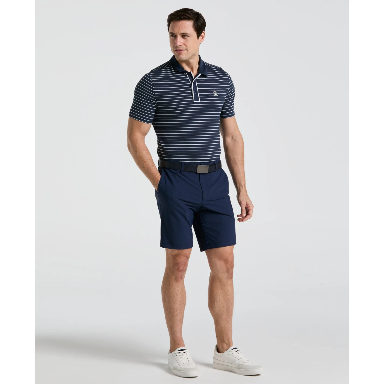 Original Penguin The Heritage Stripe Golf Polo Shirt In Black Iris(The Heritage Stripe Golf Polo Shirt Blue Ogksf043gg 417) 4 Original Penguin The Heritage Stripe Golf Polo Shirt In Black Iris(The Heritage Stripe Golf Polo Shirt Blue Ogksf043gg 417) - Image 4