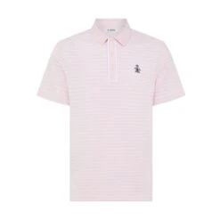 Original Penguin The Heritage Stripe Golf Polo Shirt In Charm Pink(The Heritage Stripe Golf Polo Shirt Pink Ogksf043gg 689) 9 Original Penguin The Heritage Stripe Golf Polo Shirt In Charm Pink(The Heritage Stripe Golf Polo Shirt Pink Ogksf043gg 689) -Original Penguin Outlet OGKSF043 689 alt4