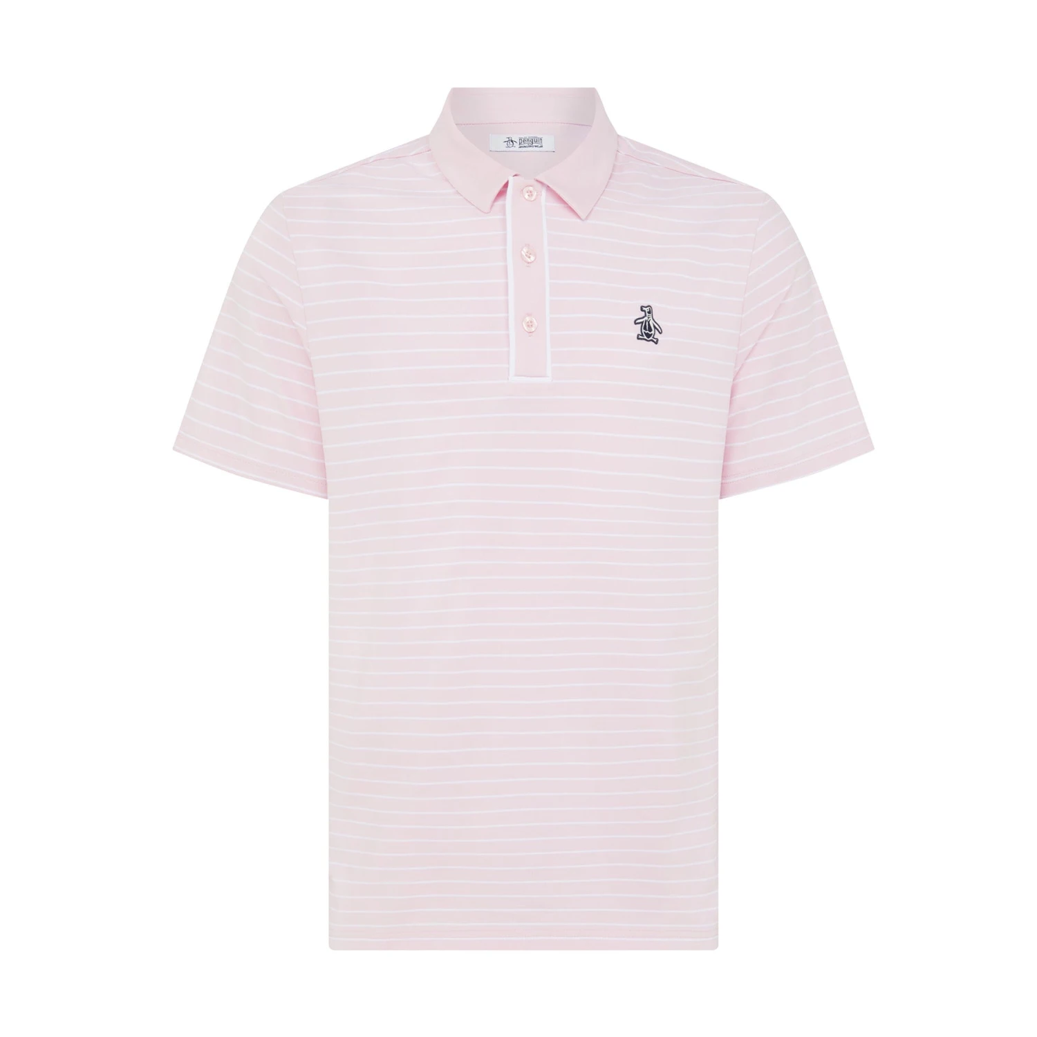 Original Penguin The Heritage Stripe Golf Polo Shirt In Charm Pink(The Heritage Stripe Golf Polo Shirt Pink Ogksf043gg 689) 5 Original Penguin The Heritage Stripe Golf Polo Shirt In Charm Pink(The Heritage Stripe Golf Polo Shirt Pink Ogksf043gg 689) - Image 5