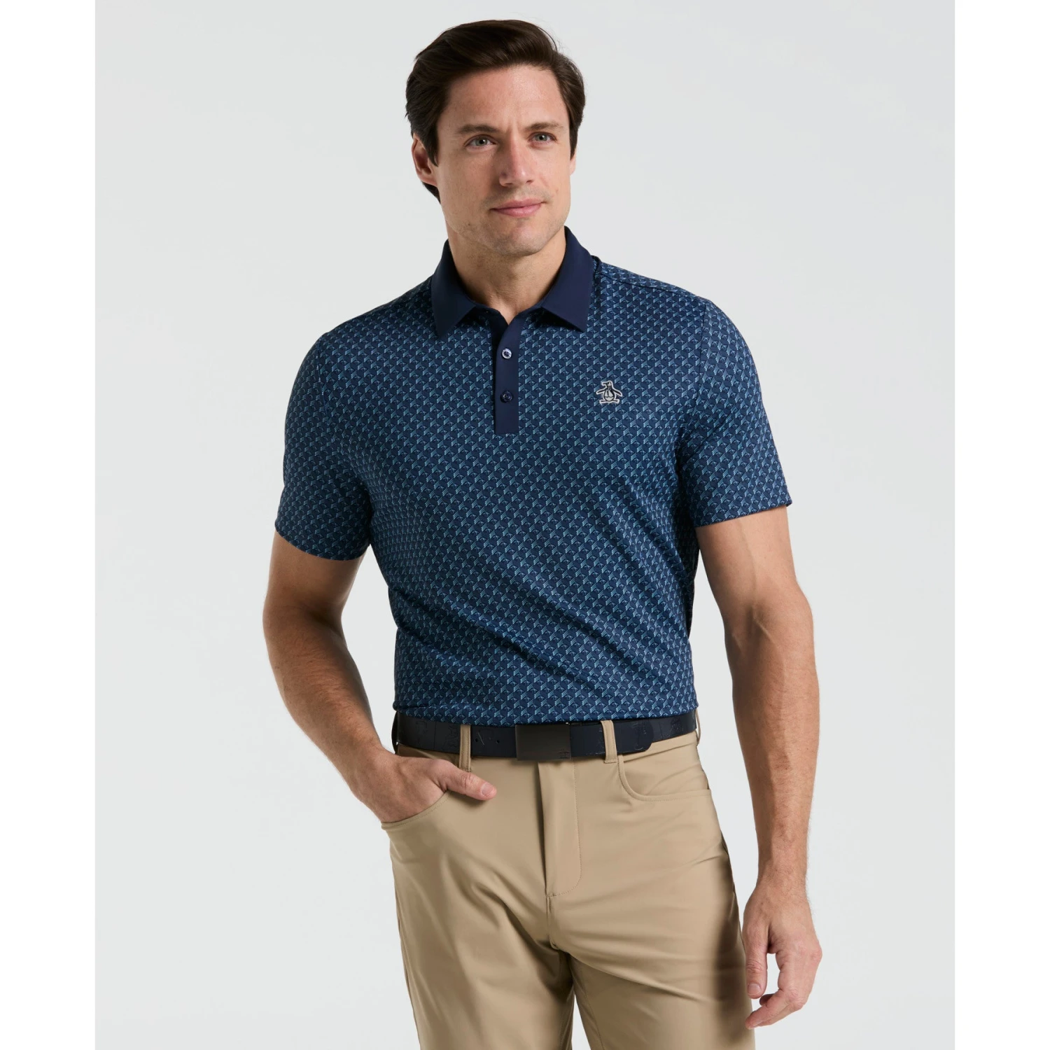 Original Penguin Pete's Tee Time Golf Polo In Black Iris(Petes Tee Time Golf Polo Shirt Blue Ogksf045gg 417) 1 Original Penguin Pete's Tee Time Golf Polo In Black Iris(Petes Tee Time Golf Polo Shirt Blue Ogksf045gg 417)